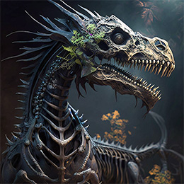 BrowserQuests monster depiction (Black Dragon Skeleton)