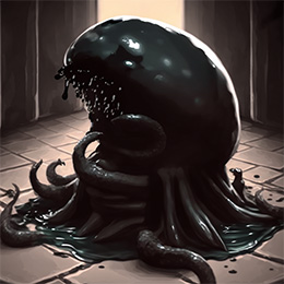 BrowserQuests monster depiction (Black Pudding)