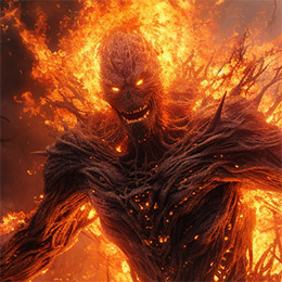 BrowserQuests monster depiction (Fire Elemental)