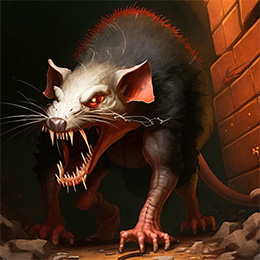 BrowserQuests monster depiction (Giant Mother Rat)