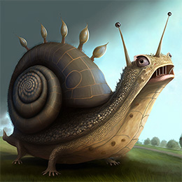 BrowserQuests monster depiction (Giant Snail)