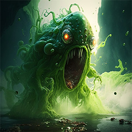 InfiniQuests monster depiction (Green Slime)