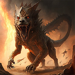 BrowserQuests monster depiction (Hellhound)