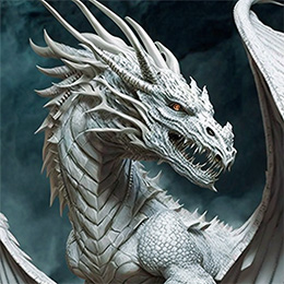 BrowserQuests monster depiction (Ancient White Dragon)